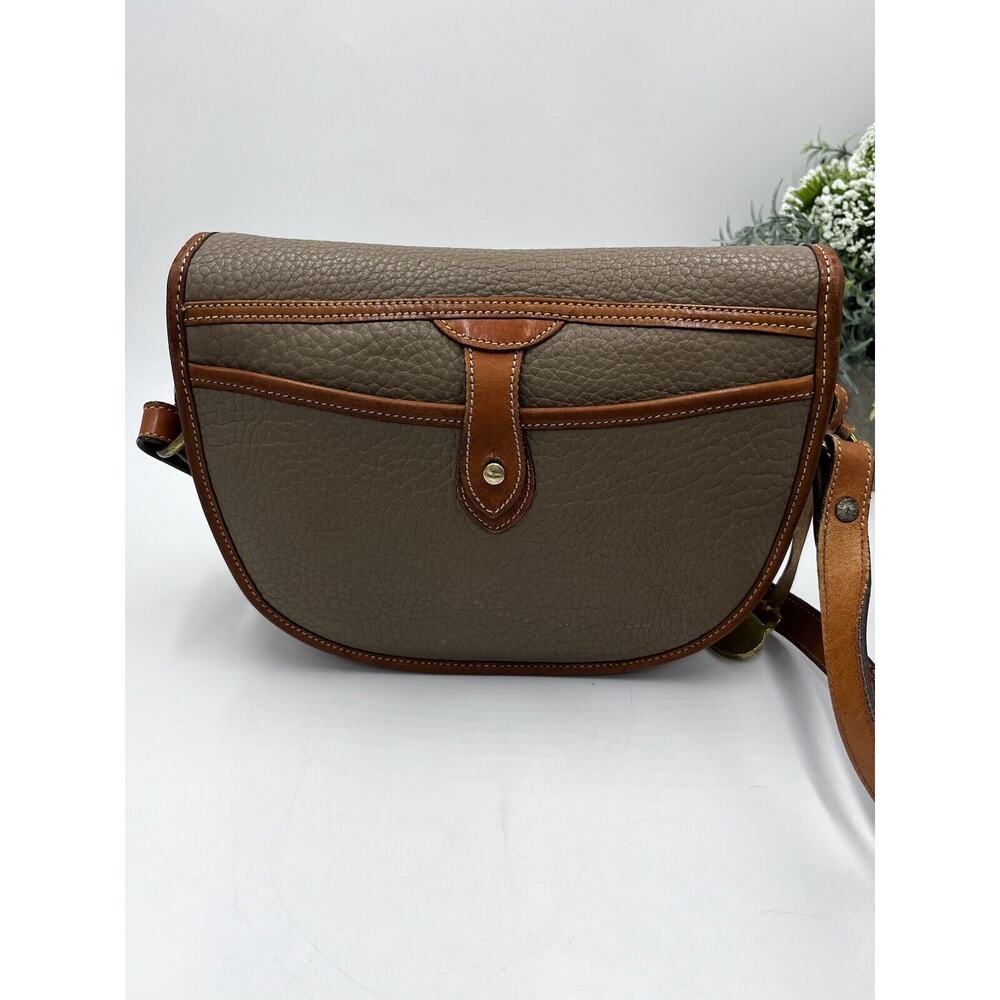 Dooney & Bourke Authenticated Vintage‎ ALW Taupe Saddle Bag Cavalry Troop USA - Picture 5 of 15